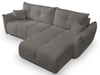 Ecksofa L-Form mit Schlaffunktion und Bettkasten Bene Dunkelgrau