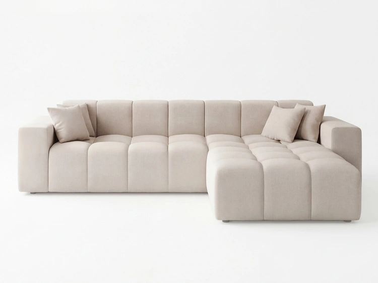 Ecksofa L-Form Rechts Moderne Ecksofa Loopo Beige