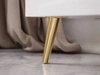 Viertürige Kommode 158 cm Glamour-Stil auf goldfarbenen Metallbeinen Lunelie Weißglanz