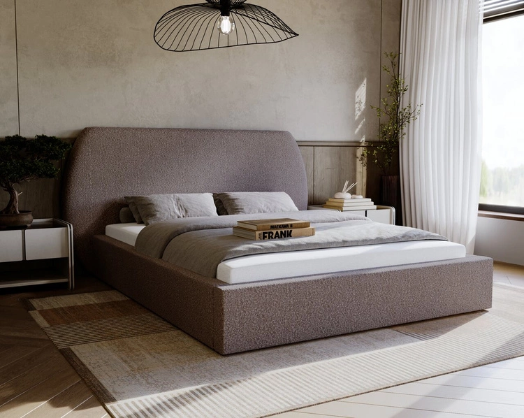Polsterbett mit Lattenrost 140x200 Blossom - Braun
