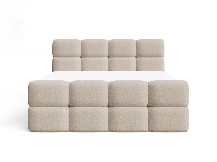 Boxspringbett mit Bettkasten 160x200 Rivon Beige