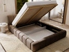 Polsterbett mit Bettkasten und Lattenrost 140x200 Split Braun