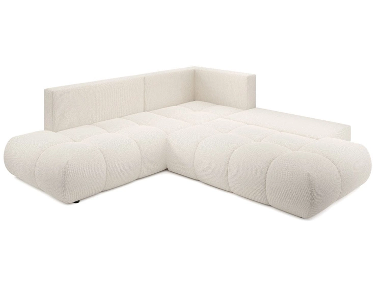 Ecksofa mit Schlaffunktion und Bettkasten Links Kair Beige
