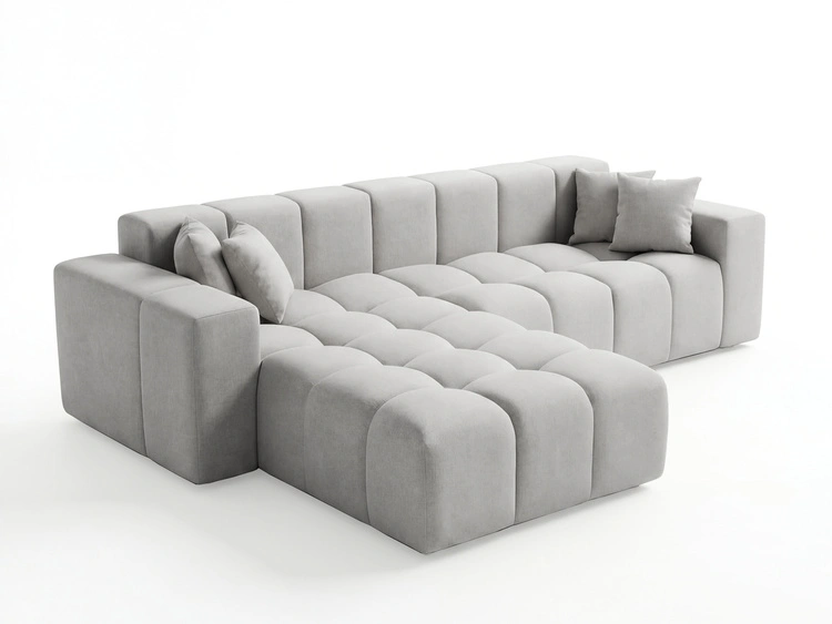 Ecksofa L-Form Links Moderne Ecksofa Loopo Grau
