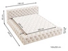 Polsterbett mit Bettkasten und Lattenrost 160x200 Palini Grau