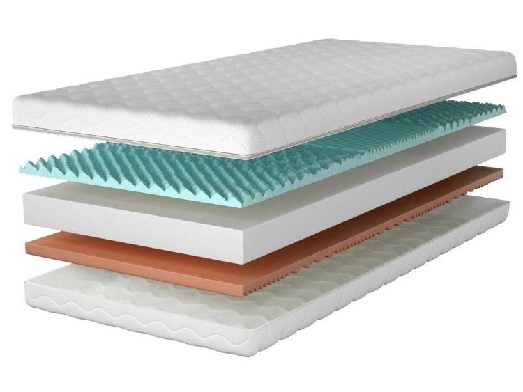 Schaumstoffmatratze mit 7 Härtezonen und profiliertem Schaumstoff Rovii 180x200