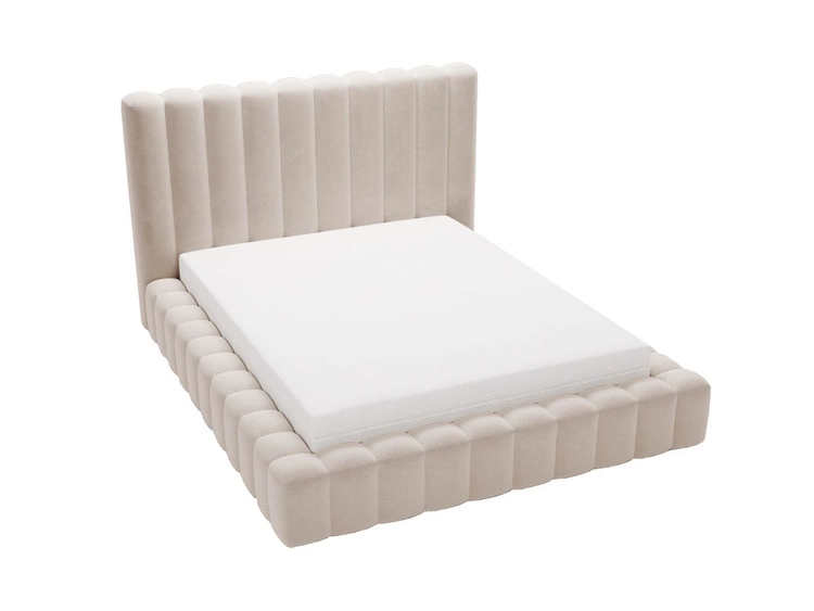 Polsterbett mit Bettkasten und Lattenrost 120x200 Rotto Beige