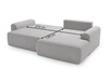 Ecksofa L-Form mit Schlaffunktion und Bettkasten Savana Rechts Bouclé-Stoff Creme