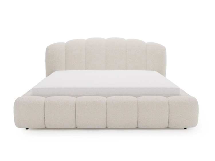 Polsterbett mit Stauraum und Lattenrost 140x200 Cloud Soft Beige