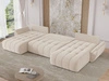 Wohnlandschaft mit Schlaffunktion und Bettkasten Decor U Beige