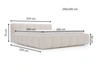Polsterbett ohne Bettkasten mit Lattenrost 200x200 Cloud Low aus Bouclé-Stoff Beige