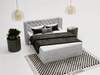 Boxspringbett mit Bettkasten 140x200 Lion Hellgrau