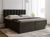 Boxspringbett mit Bettkasten 160x200 Mocca Dunkelgrau