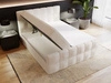 Boxspringbett mit Bettkasten 140x200 Bouclé-Stoff Alicante Beige