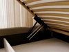 Polsterbett mit Bettkasten und Bettrost 180x200 Sweet Low Braun