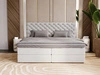 Boxspringbett mit Bettkasten 180x200 Bergamo Hellgrau