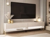 TV-Schrank für das Wohnzimmer 180 cm mit goldenen Metallbeinen und LED-Beleuchtung Aurelie Kaschmir matt