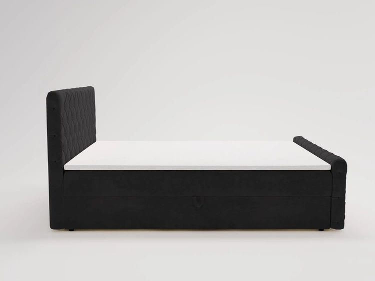 Boxspringbett mit Bettkasten 140x200 Lunaris Schwarz