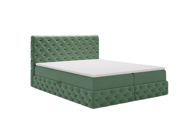 Boxspringbett mit Bettkasten 180x200 Canolo Grün