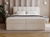 Boxspringbett mit Bettkasten 140x200 Maison Beige