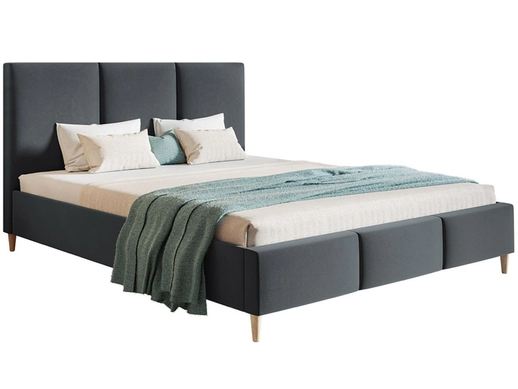 Polsterbett mit Lattenrost 160x200 Trio Dunkelgrau