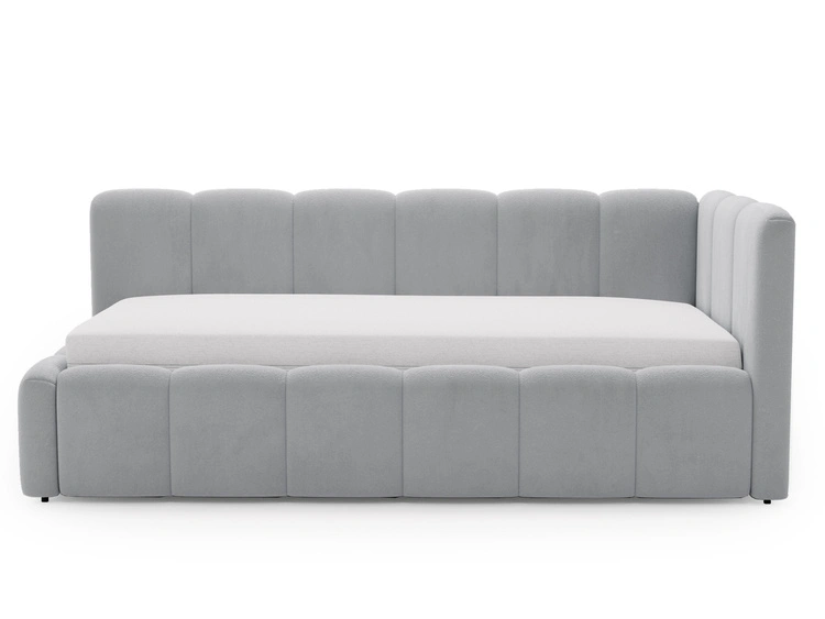 Jugendbett Einzelbett mit Bettkasten und Lattenrost 90x200 Cloud One Grau