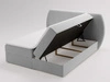 Boxspringbett mit Bettkasten 160x200 Bogota Hellgrau