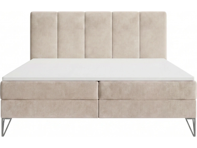 Boxspringbett mit Bettkasten 160x200 Vendi Beige