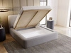 Polsterbett mit Bettkasten und Lattenrost 120x200 Amaro Grau
