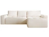 Ecksofa L-Form Rechts mit Schlaffunktion und Bettkasten Portland Creme