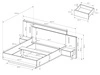 Stilvolles Schlafzimmer-Set Morten Weiß, Goldene Craft Eiche