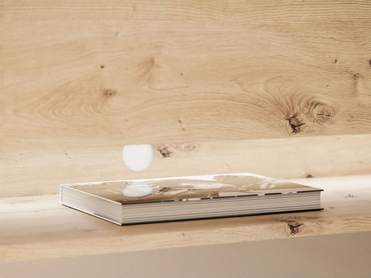 Hänge TV-Schrank 90 cm für Wohnzimmer mit LED-Beleuchtung Aurelie Artisan Eiche