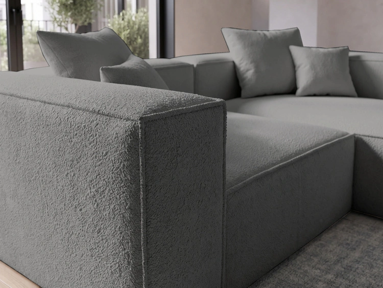 Ecksofa L Rechts Vellaro Dunkelgrau