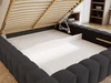 Polsterbett mit Bettkasten und Lattenrost 120x200 Rotto Schwarz