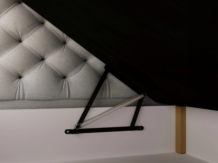 Boxspringbett mit Bettkasten 200x200 Bergamo Hellgrau