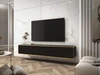 TV-Lowboard Hänge mit Türen 175 cm Diolo Schwarz mit glatter Front