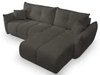 Ecksofa L-Form mit Schlaffunktion und Bettkasten Bene Schwarz