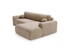 Ecksofa L-Form mit Schlaffunktion und Bettkasten Savana Rechts Dunkelbeige