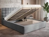 Polsterbett mit Bettkasten und Lattenrost 140x200 Terra Dunkelblau