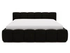 Polsterbett mit Bettkasten und Lattenrost 200x200 Cloud Low Schwarz