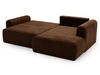Ecksofa L-Form mit Schlaffunktion und Bettkasten Savana Bis Braun