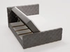 Boxspringbett mit Bettkasten 120x200 Lunaris Dunkelgrau