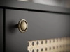 Standvitrine im Boho-Stil Verglaste Bellance, schwarz