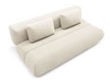 Schlafsofa mit verstellbarer Rückenlehne, Schlaffunktion und Bettkasten Figo Creme