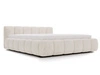 Polsterbett ohne Bettkasten mit Lattenrost 200x200 Cloud Low aus Samtstoff Beige