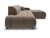 Ecksofa L-Form mit Schlaffunktion und Bettkasten Lisso Rechts Braun