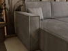 Modernes Ecksofa mit Schlaffunktion und Stauraum Prato L  Grau
