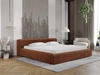 Polsterbett mit Bettkasten und Lattenrost 120x200 Lipari Braun