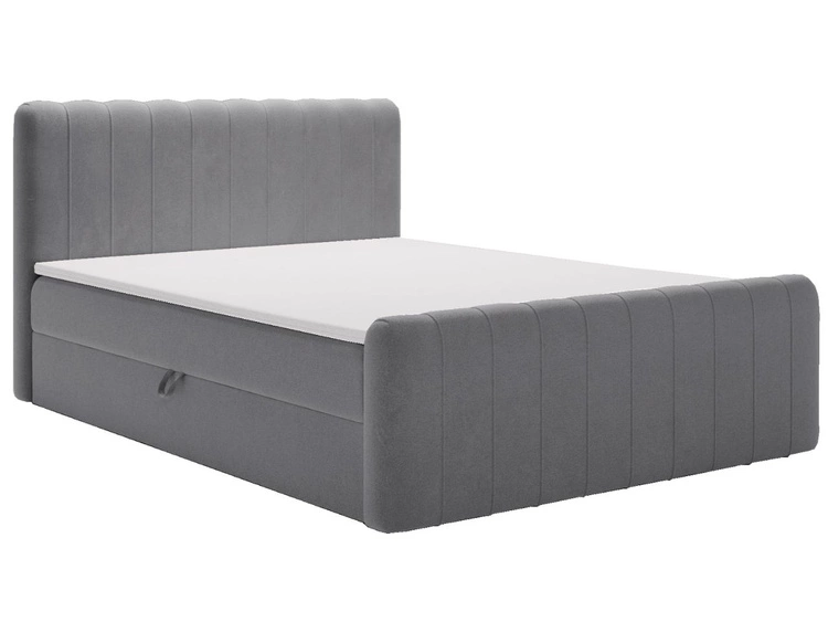 Boxspringbett mit Bettkasten 180x200 Osteno Dunkelgrau