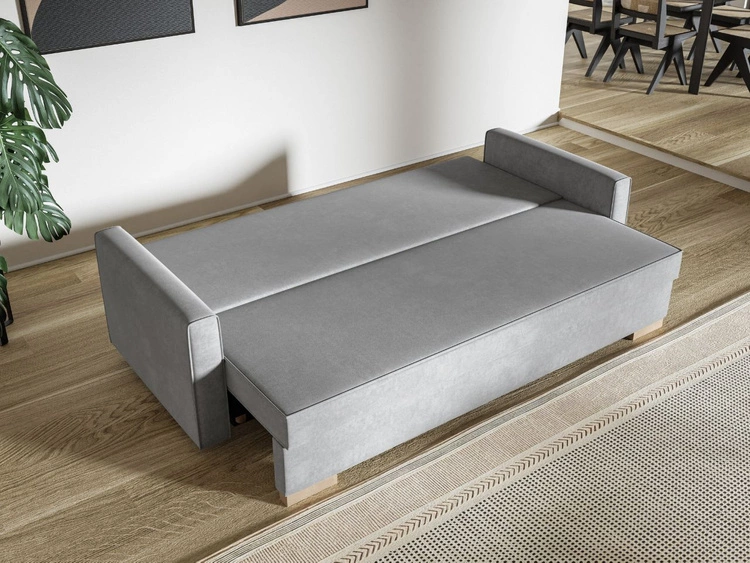 Schlafsofa mit Bettfunktion und Bettkasten Pori Beige